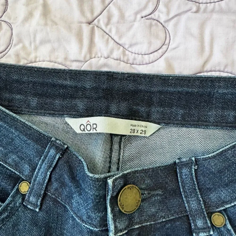 QOR Performance Denim Jean – Size 28x29 | Dark Wash | High Rise Skinny | Elaster - Picture 2 of 7